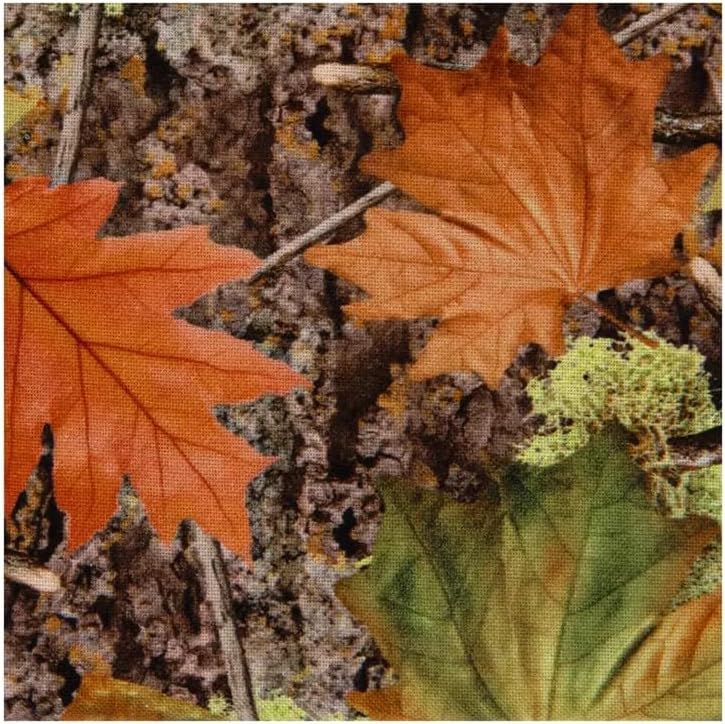 Creative Cuts Fat Quarter 100% Cotton for Sewing Crafts - 18 x 21 Inches (Leafy Camouflage) - Image 1